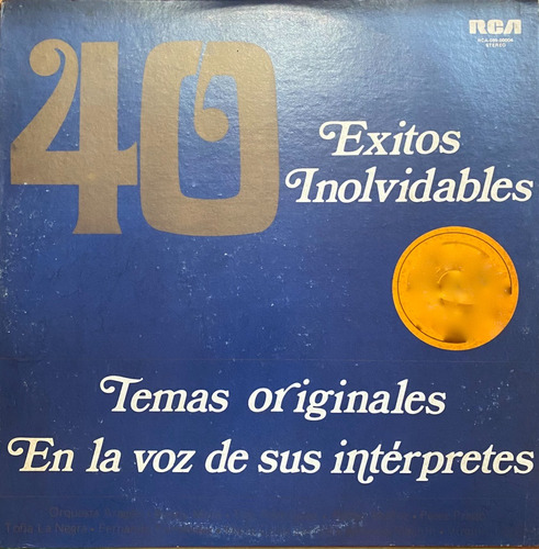 Disco Lp - Variado / 40 Exitos Inolvidables. Compilación