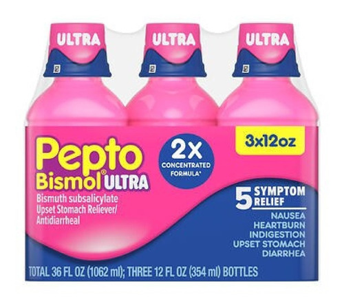Pepto Bismol Ultra 36 Onzas Son 3 Botellas De 12 Onzas C/u