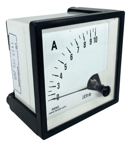 Amperimetro Analogico 72x72 10a Ligacao Direta P/ Motores