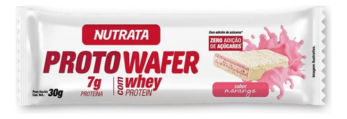 Proto Wafer Nutratadisplay (12 Unid De 30g) - Sabor: Morango Morango