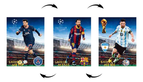 Cuadro Lenticular 3d Messi 3 Futbol Club