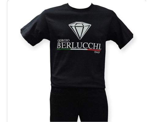 Playera Giorgio Berlucchi Cuello Redondo Color Negro Hombre