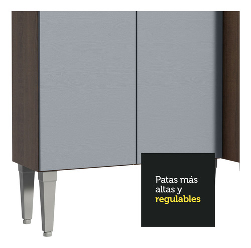 Mueble de Cocina Integral Madesa Emilly 229cm Marrón/Gris