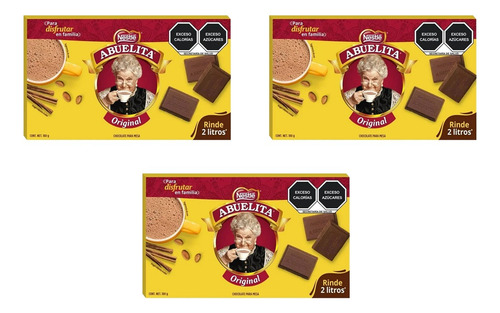 Chocolate Para Mesa Nestlé Abuelita Original 180 G 3 Pzas