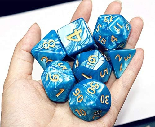 Dice- Dados Dnd De 25 Mm, Dados Rpg Azules Para Mazmorras Y