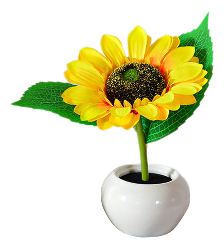 1 Lámpara Nocturna Con Forma De Girasol, Imitación De Flor