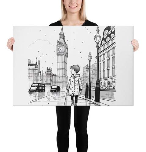 Cuadro Canva Decorativo Big-ben Londres 85x45