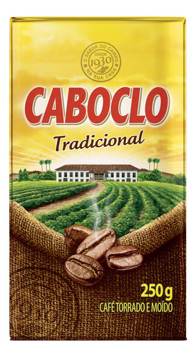 Café Torrado e Moído a Vácuo Tradicional Caboclo Pacote 250g