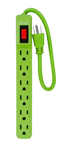 Multicontacto Verde De 6 Salidas | 905-004rnve