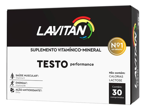 Lavitan Testo Perfomance 30 Comprimidos - Full