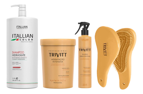 Kit Shampoo Lavat. 2,5l + Hidratação 1kg + Fluído Trivitt
