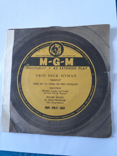 Vinilo Ep Del Trío Dick Hyman Moritat  (h146