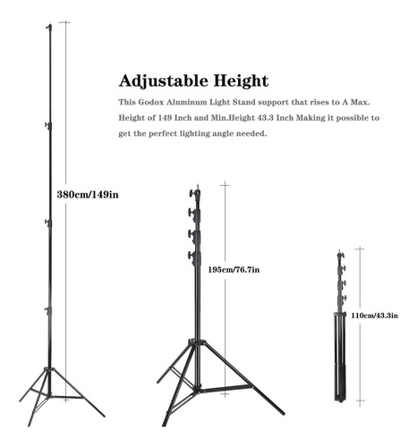 Soporte De Luz Para Trípode De Aluminio Resistente
