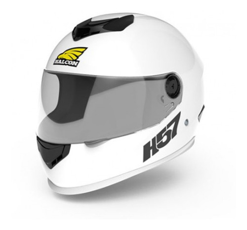 Casco Integral Halcon H57 Blanco Brillante En Moto 46