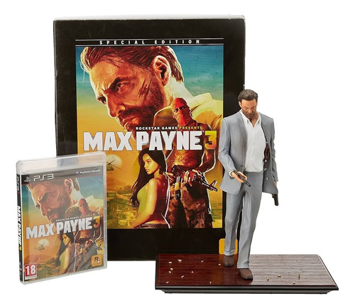 Max Payne 3 Special Edition Ps3 Figura Y Llavero