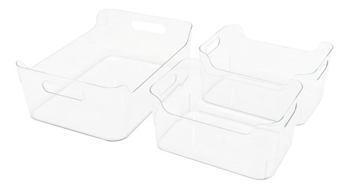 Set De 3 Gavetas Organizadoras Home And Home Transparentes