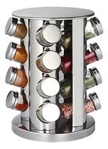 Comprar Porta Temperos E Condimentos Inox 16 Pçs Giratório Pcon-16 Cor Prata