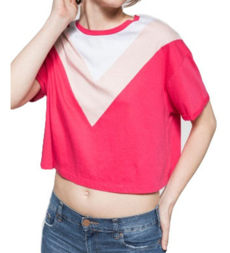 Remera Ossira M/corta Con Detalle En Delantero.art003