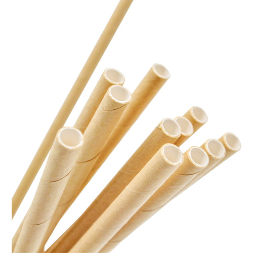 100 Popotes Desechables Con Envoltura - 100% Biodegradables