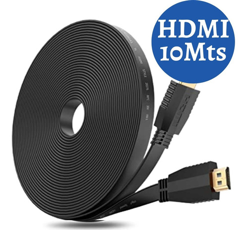 Cable Hdmi Ultra Plano 10 Metros Hd 1080p 3d Ps3 4ktv Bluray