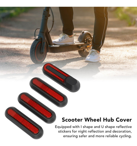 Nuevo 4 Piezas De Pegatinas Reflectantes For Scooter For