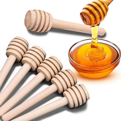 50 Cucharas De Madera Para Mezclar Miel