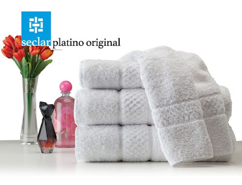 Imagen 3 de 3 de Toalla Hotelera Platino Blanca 550 Gr Algodon 100%