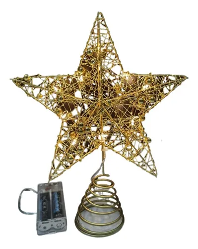 Sombrero De Copa De Árbol De Navidad Pentagrama Brillante