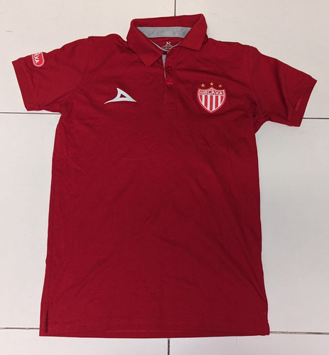 Club Necaxa Camisa Polo De Viaje Usada Por Jugador Roja