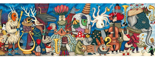 Puzzle Orquesta De Fantasía Djeco 97cm X 33cm 500 Piezas