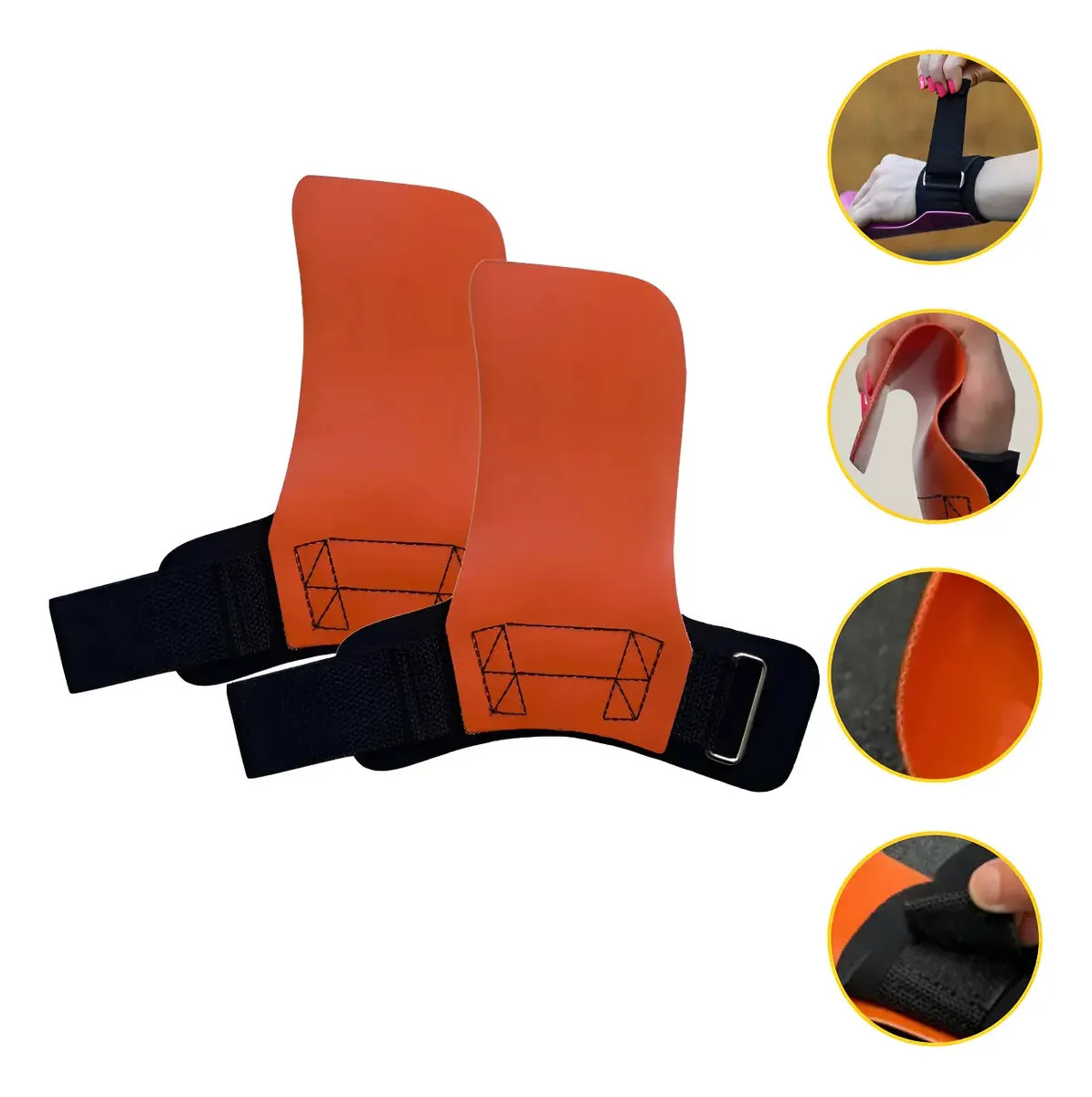 Luva Crossfit Hand Grip ThrXster Laranja Neoprene Tamanho M