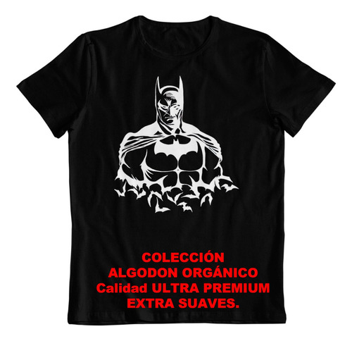 Polera - Dtf - Algodon Organico - Batman Murcielagos Dc