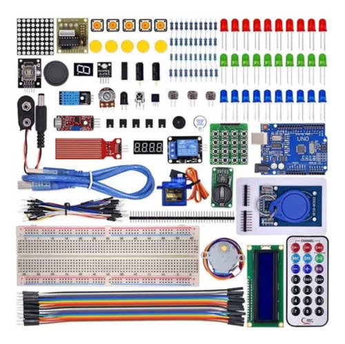 Kit Starter Arduino Compatible Avanzado Con Libro Y Caja