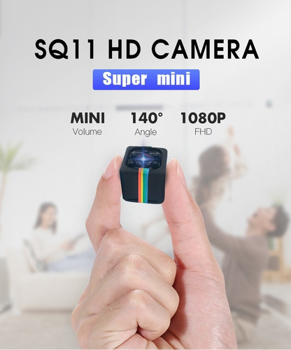 Imagem 6 de 9 de Mini Camera Espiã Sq11 Sensor De Movimento Dvr Visão Noturna