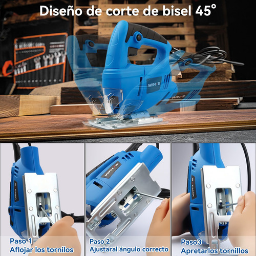 Sierra Caladora Eléctrica De Corte 800w Con 30 Accesorios