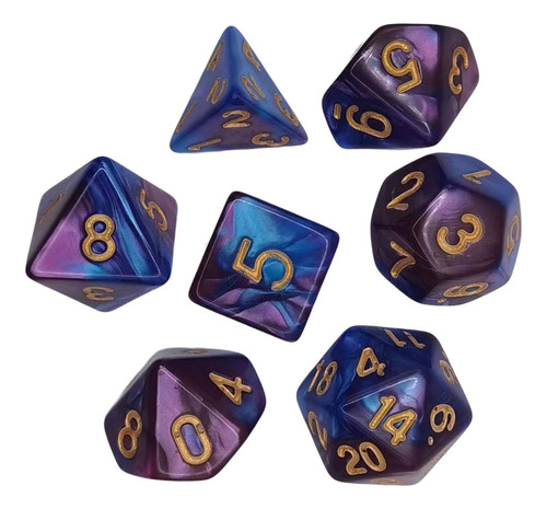 7x Conjunto De Dados Violeta Azul Violeta Azul Padrão