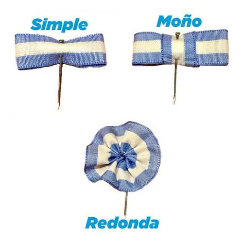 Imagen 2 de 8 de **** Escarapelas De Tela Con Alfiler ** Bolsas De 100u. ****