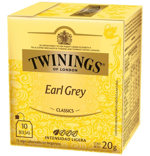 Te Twinings Earl Grey Caja X 10 Saquitos Importado