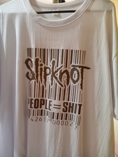 Remera Blanco Xxxl Estampada Musica Slipknot