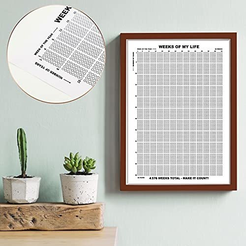 4 Piezas 4000 Motivational Life Weeks Calendar Weeks Of Life