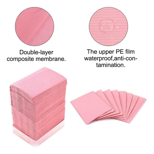 Desechables Toallas Para Limpiar Uñas De Tres Capas Rosa