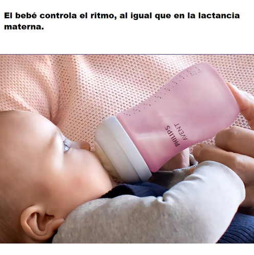 Biberones Avent Set 4 Piezas 260 Ml 9 Onzas Anticolico Rosa
