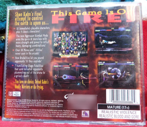 Mortal Kombat Trilogy - Sony Playstation (Usado)