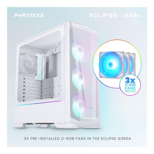 Phanteks Eclipse G360a Matte Blanco Torre Atx (Usado)