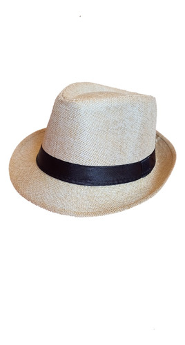 Sombrero Fedora Panamá Con Cinta Gorro Verano
