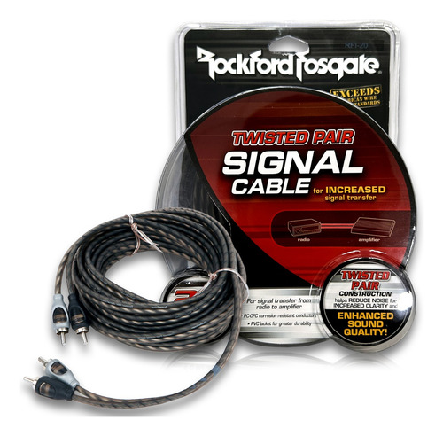 Cable Rca Par Trenzado 20 Ft = 6m Rockford Fosgate Rfi-20