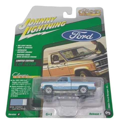 Camioneta Coleccion Ford Ranger Xl ´84 Johnny Lightning Gold