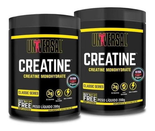 Kit 2x Creatina - 200g - Sem Sabor - Universal Nutrition