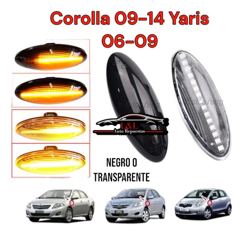 Cocuyo Guardafango Cruce Led Corolla 09-12 Yaris 06-11