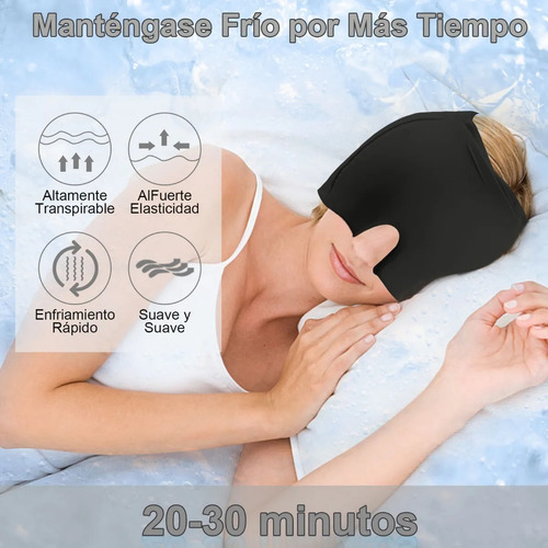 Gorro Para Migraña De Gel Con Compresión Fría Y Caliente